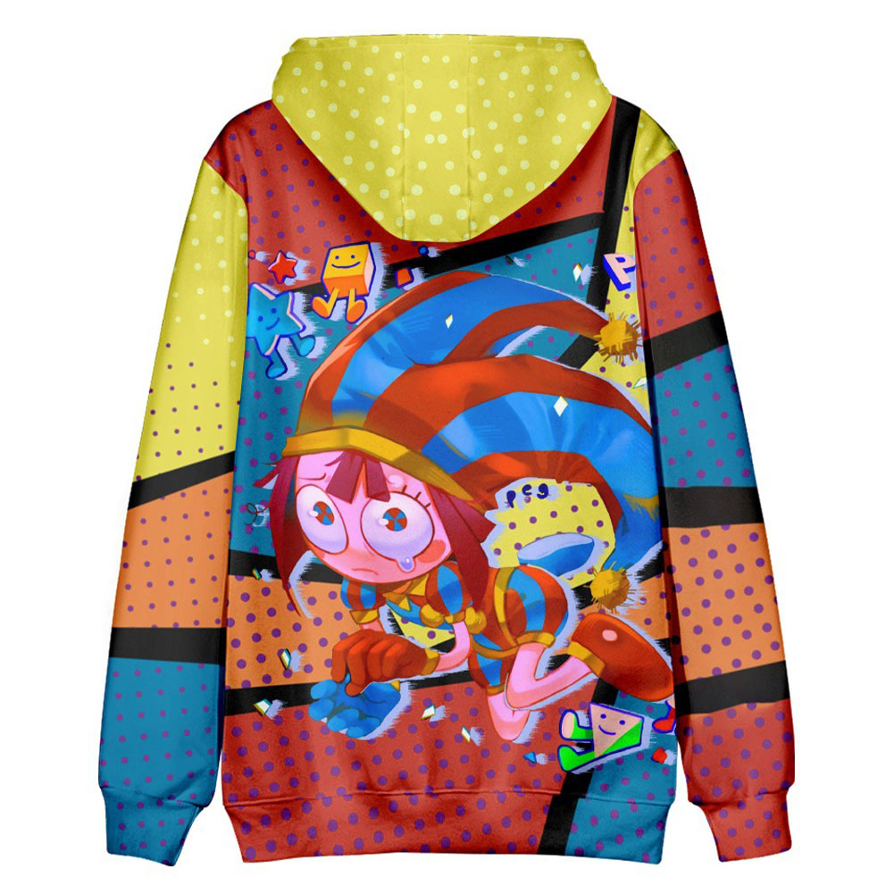 Damen The Amazing Digital Circus Pomni Cosplay Hoodie 3D Druck Sweatshirt mit Kapuze Pullover