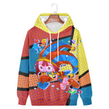 Damen The Amazing Digital Circus Pomni Cosplay Hoodie 3D Druck Sweatshirt mit Kapuze Pullover