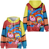 Damen The Amazing Digital Circus Pomni Cosplay Hoodie 3D Druck Sweatshirt mit Kapuze Pullover