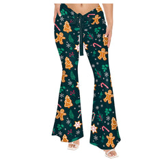 Damen Weihnachten Lebkuchen Yoga Hose Cosplay Kostüm Outfits