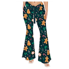 Damen Weihnachten Lebkuchen Yoga Hose Cosplay Kostüm Outfits