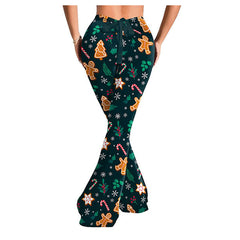 Damen Weihnachten Lebkuchen Yoga Hose Cosplay Kostüm Outfits