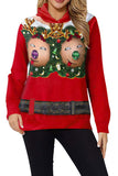 Damen Weihnachten Schneemann Cosplay Hoodie 3D Druck Sweatshirt mit Kapuze Streetwear Pullover