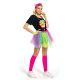 7Stück/Set 80S Damen Retro Party Cosplay Kostüm Outfits Halloween Karneval Anzug