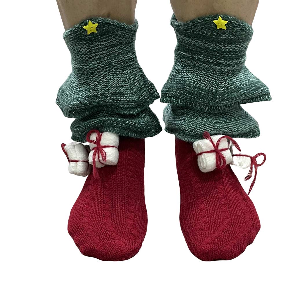 Erwachsene Unisex Weihnachten gestrickt Boden Socken Halloween Kostüm Zubehör Geschenke