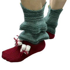 Erwachsene Unisex Weihnachten gestrickt Boden Socken Halloween Kostüm Zubehör Geschenke