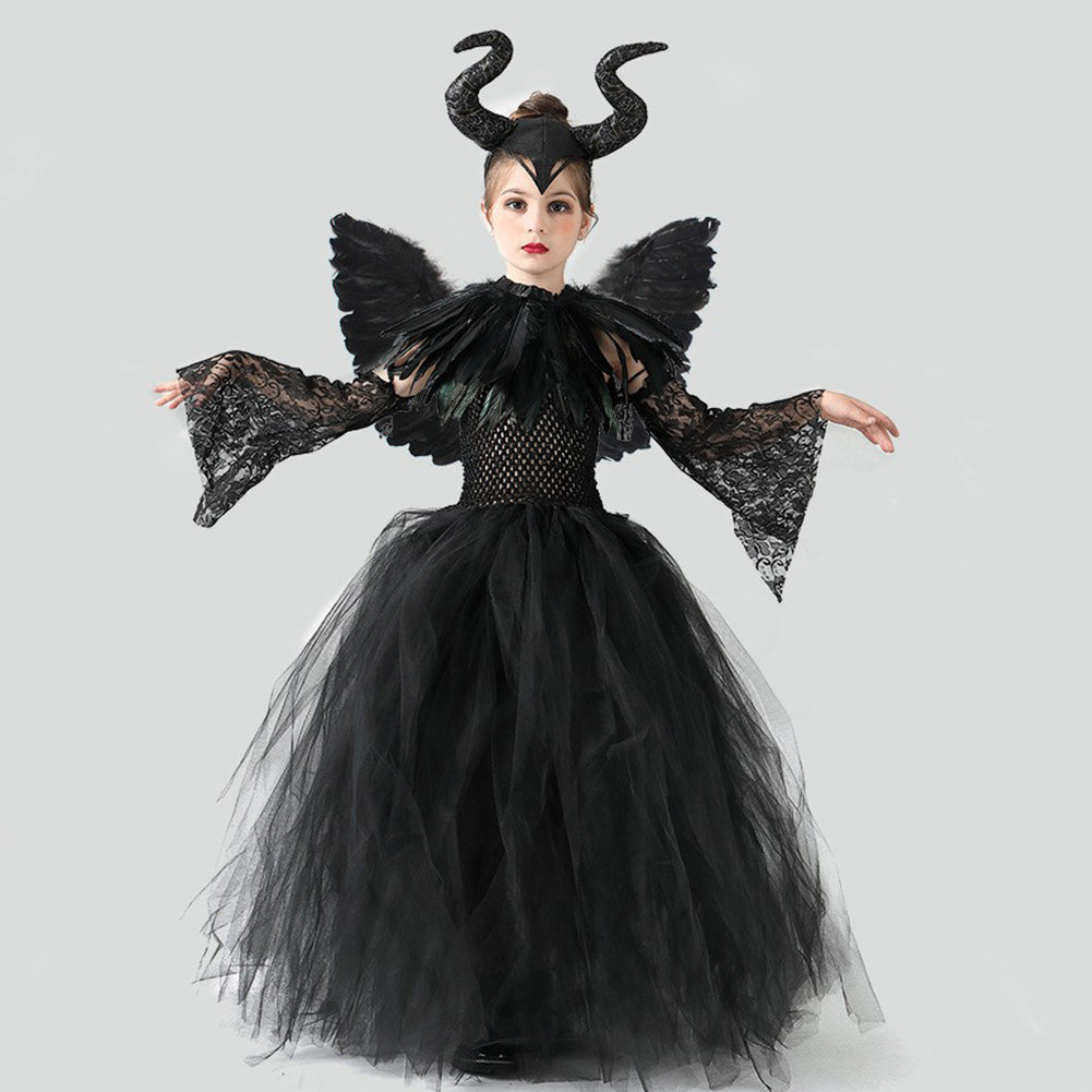 Mädchen Cosplay Kostüm Outfits Halloween Karneval Kinder 5tlg. Kleid