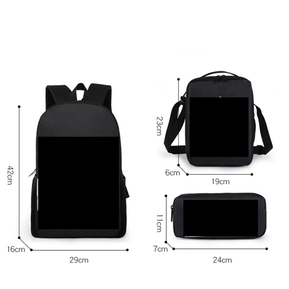 FANF Schultasche Reise Rucksack Umhängetasche Federtasche Dreiteiliges Set Geschenk für Kinder Studenten