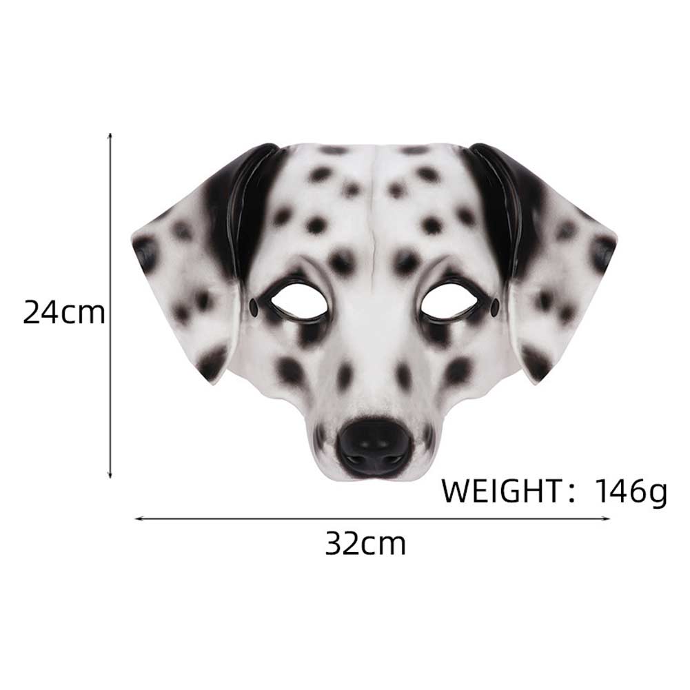 Gefleckter Hund Maske Cosplay Latex Masken Helm Maskerade Halloween Party Kostüm Requisiten