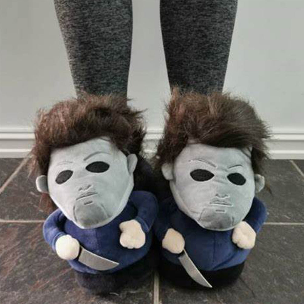 Halloween Michael Myers Cosplay Schuhe Hoome Warm Plüsch Slipper Halloween Zubehör Geschenke Film