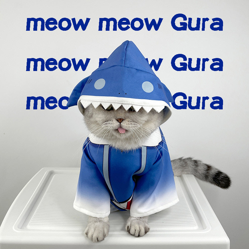 Haustier Kostüm Katze Kleidung Gawr Gura Katze Kostüm Outfits Halloween Karneval Anzug