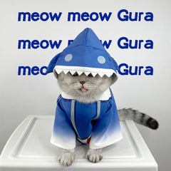 Haustier Kostüm Katze Kleidung Gawr Gura Katze Kostüm Outfits Halloween Karneval Anzug