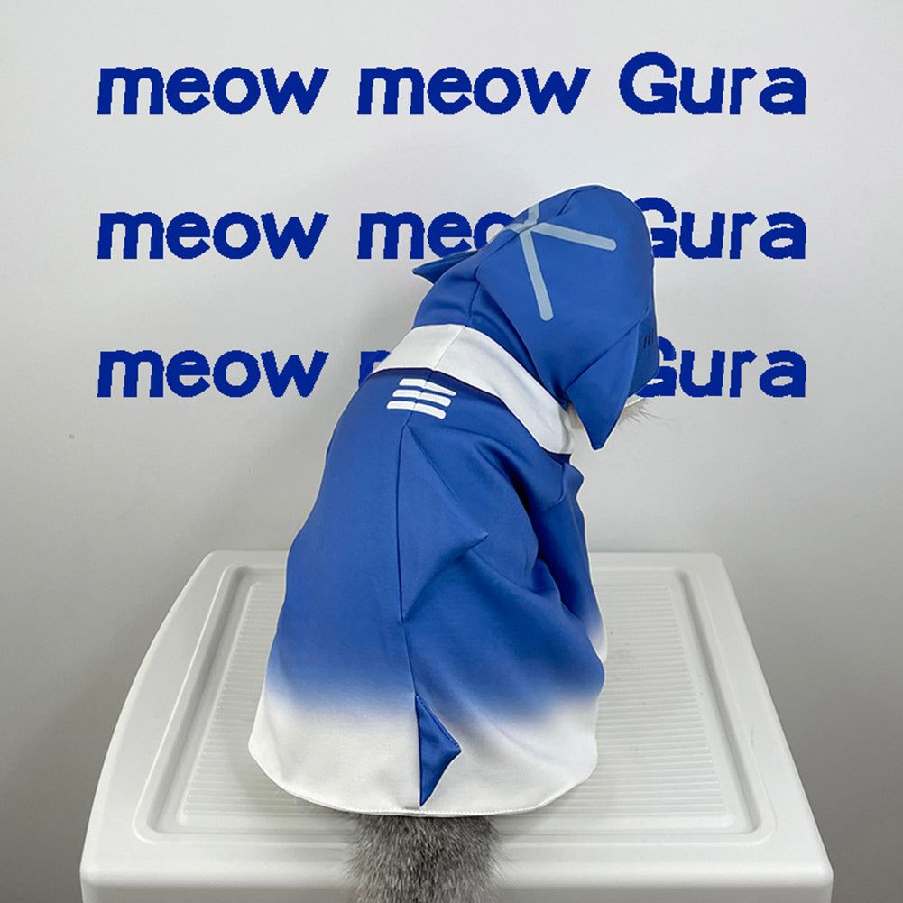 Haustier Kostüm Katze Kleidung Gawr Gura Katze Kostüm Outfits Halloween Karneval Anzug