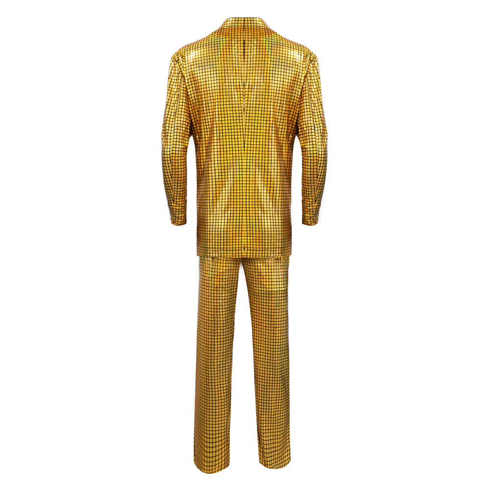 Herren 70er 80er Jahre Disco Cosplay Kostüm Outfits Halloween Karneval Party Anzug