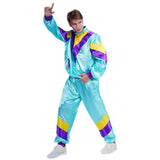 Herren 80er 90er Jahre Retro Hip-Hop Trainingsanzug Cosplay Kostüm Erwachsene Jacke Hose Sportbekleidung Outfits Halloween Karneval Party