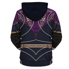 Herren Baldur‘s Gate astarion Cosplay Hoodie 3D Druck Sweatshirt mit Kapuze Streetwear Pullover Game