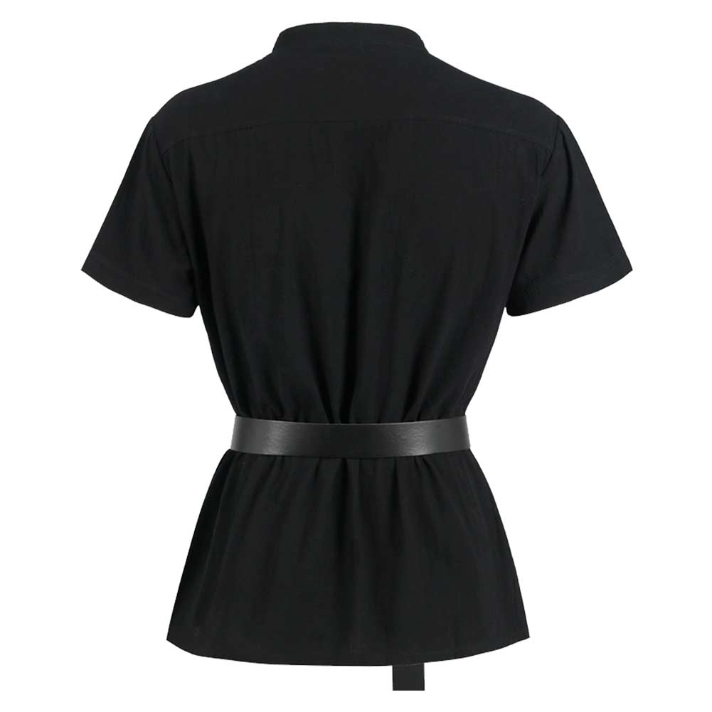 Herren Mittelalter Kurzärmeliges Hemd Cosplay Kostüm Outfits Halloween Karneval Anzug