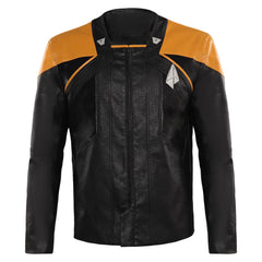 Herren Picard Cosplay Kostüm Outfits Halloween Karneval Anzug Lederjacke