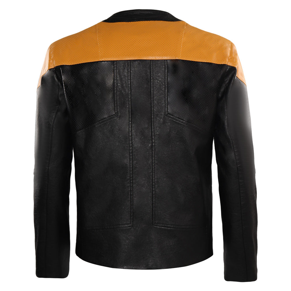 Herren Picard Cosplay Kostüm Outfits Halloween Karneval Anzug Lederjacke