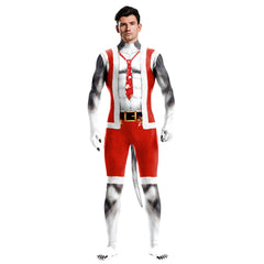 Herren rot Jumpsuit Weihnachten Husky Hund Cosplay Kostüm Outfits Weihnachten Anzug