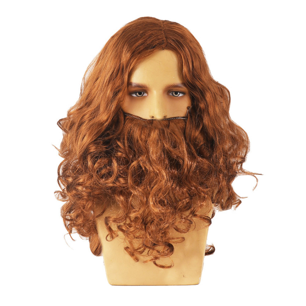 Jesus Weihnachtsmann Perücke Hitzebeständig Synthetisches Haar Karneval Halloween Party Requisiten