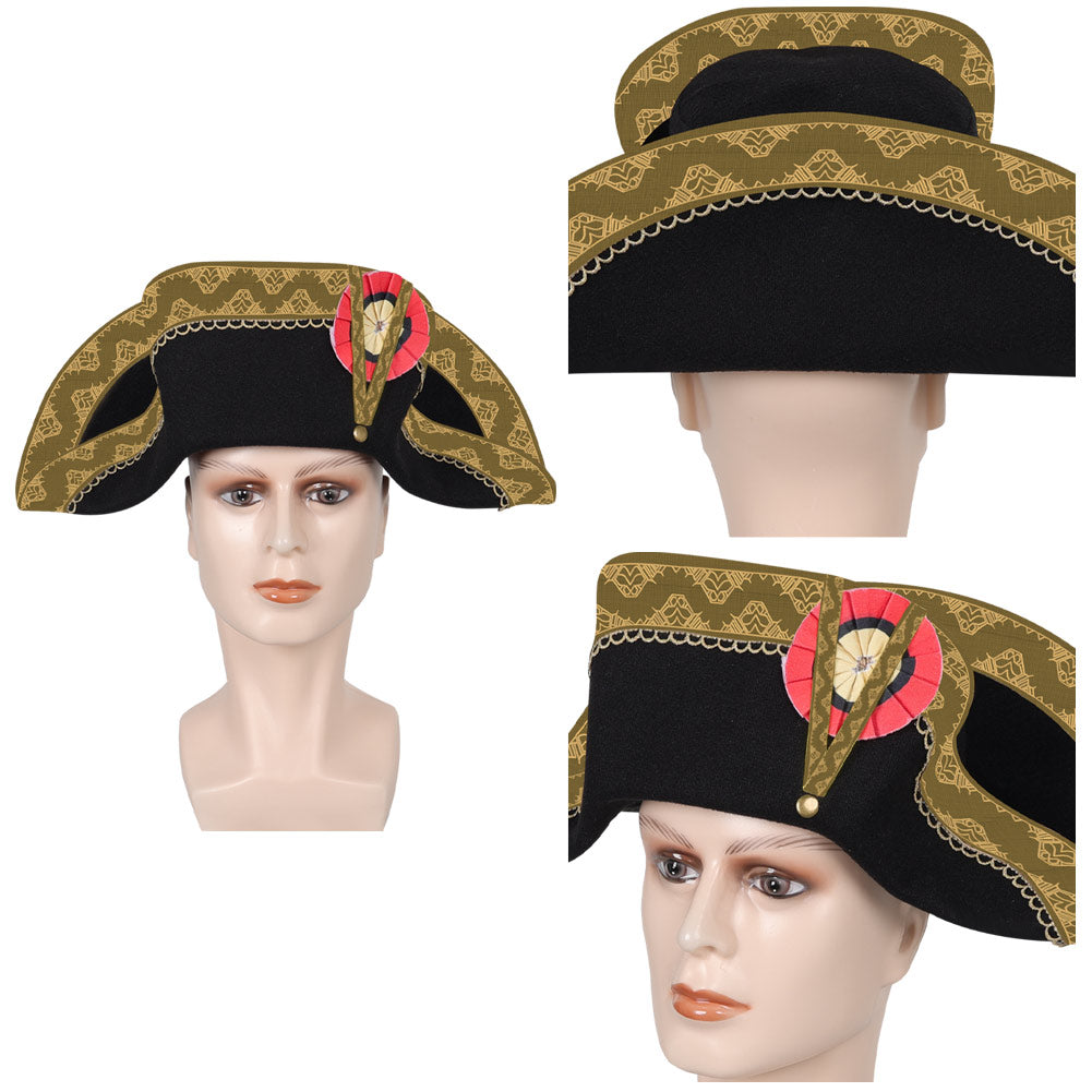 Kapitänshut Napoleon Präsident Heu Outfits Halloween Karneval Kostüm Zubehör Mütze Prop Hut Frankreich