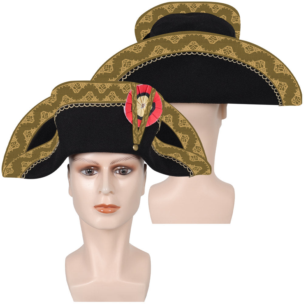Kapitänshut Napoleon Präsident Heu Outfits Halloween Karneval Kostüm Zubehör Mütze Prop Hut Frankreich