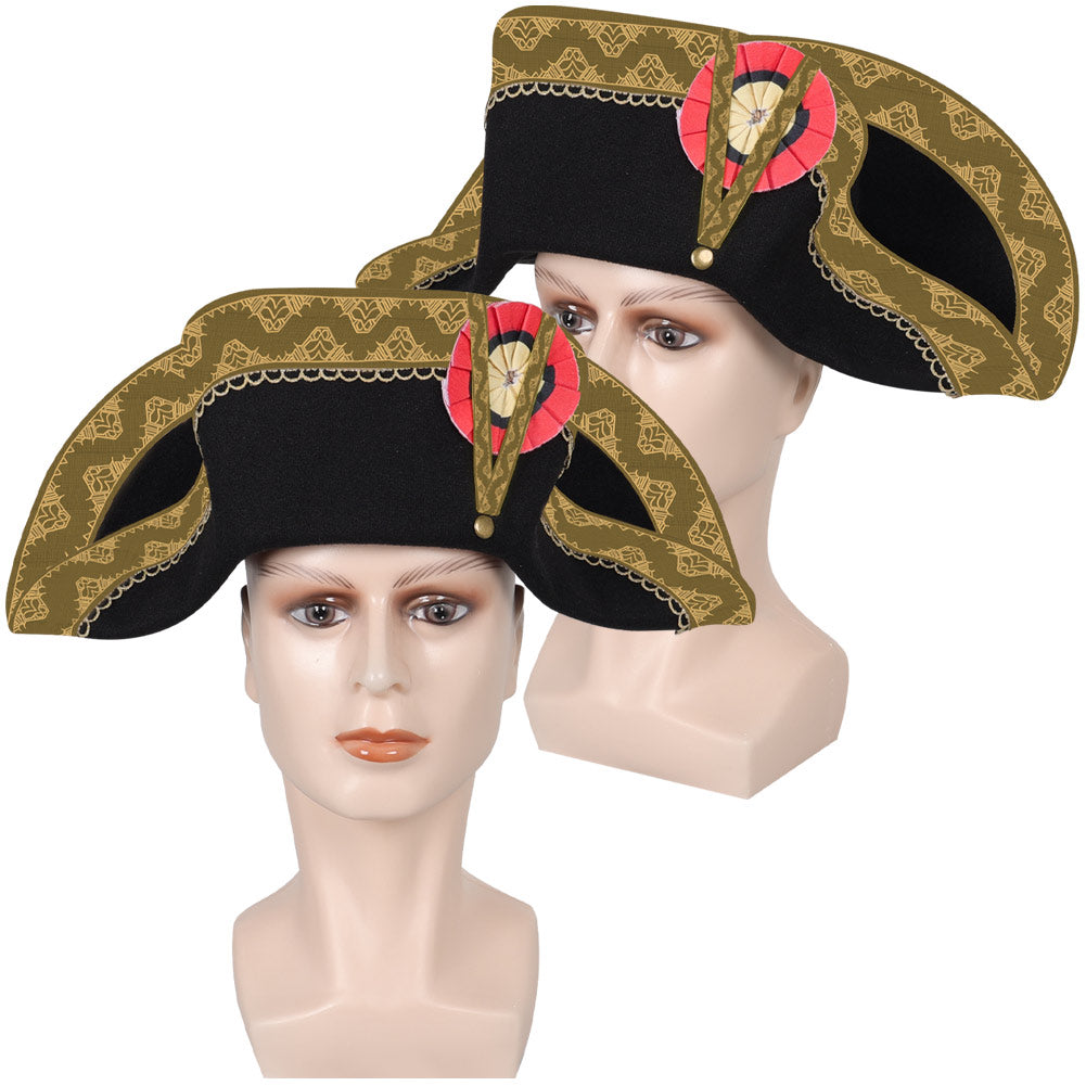 Kapitänshut Napoleon Präsident Heu Outfits Halloween Karneval Kostüm Zubehör Mütze Prop Hut Frankreich