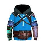 Kinder blau Hoodie 3D Druck Sweatshirt mit Kapuze Kinder Streetwear Pullover