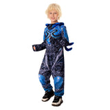Kinder blau Jumpsuit Cosplay Kostüm Outfits Halloween Karneval Anzug