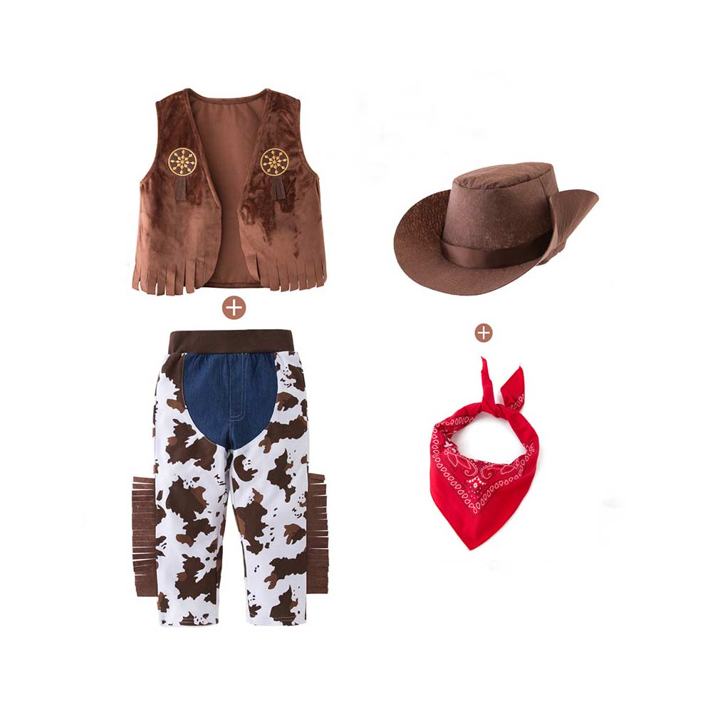Kinder Cowboy Cosplay Kostüm Outfits Halloween Karneval Anzug