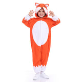 Kinder Fuchs Jumpsuit Cosplay Kostüm Outfits Halloween Karneval Anzug