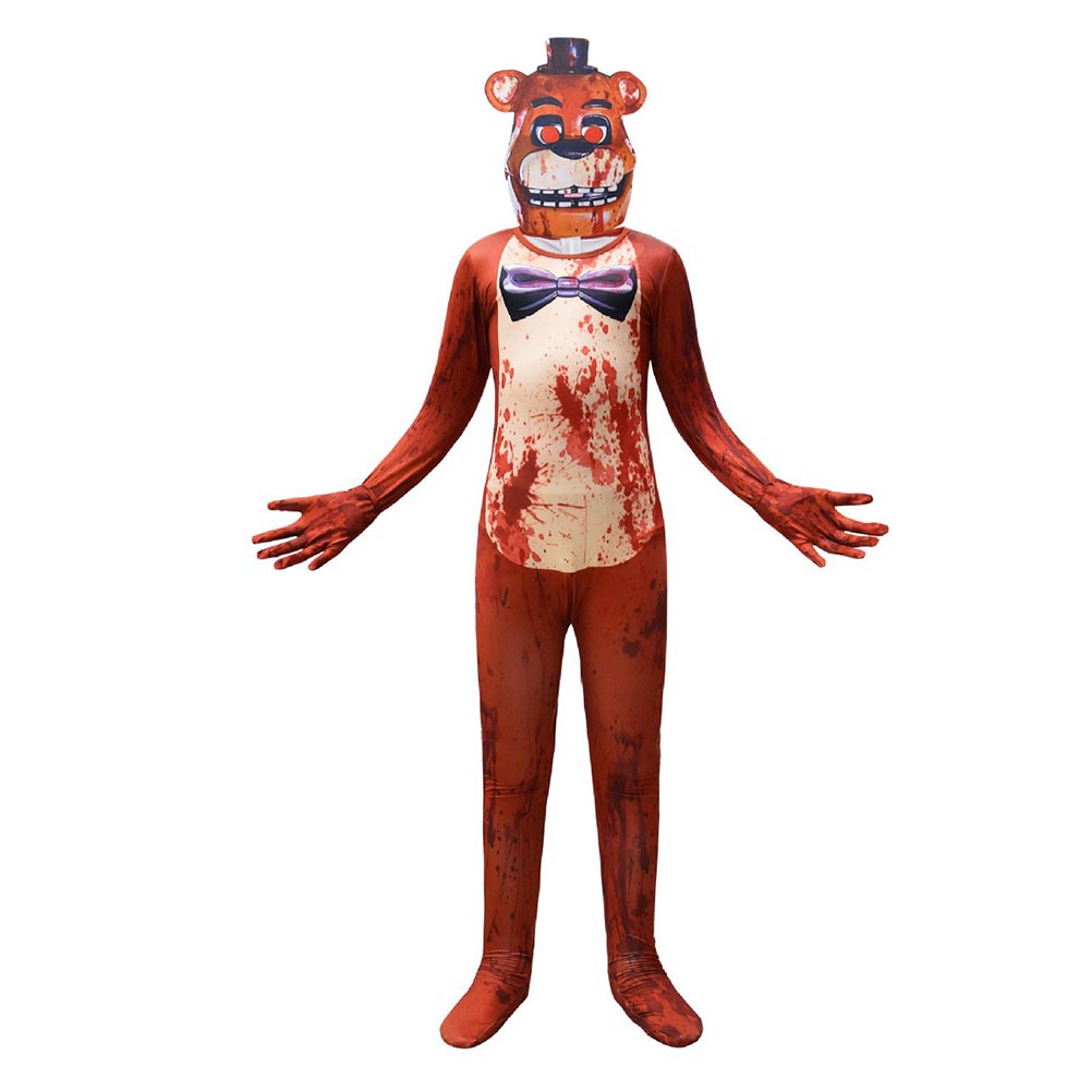 Kinder Jumpsuit Maske Handschuhe Cosplay Kostüm Outfits Halloween Karneval Anzug