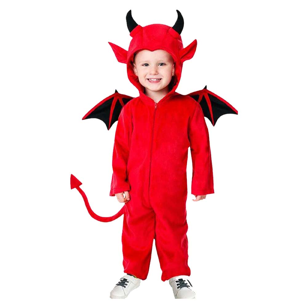Kinder Jumpsuit Teufel Fledermaus Cosplay Kostüm Outfits Halloween Karneval Anzug