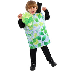 Kinder Limettencocktail Bühnenperformance Cosplay Kostüm Outfits Halloween Karneval Anzug