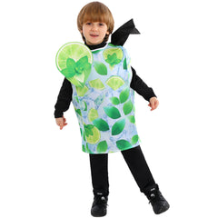 Kinder Limettencocktail Bühnenperformance Cosplay Kostüm Outfits Halloween Karneval Anzug