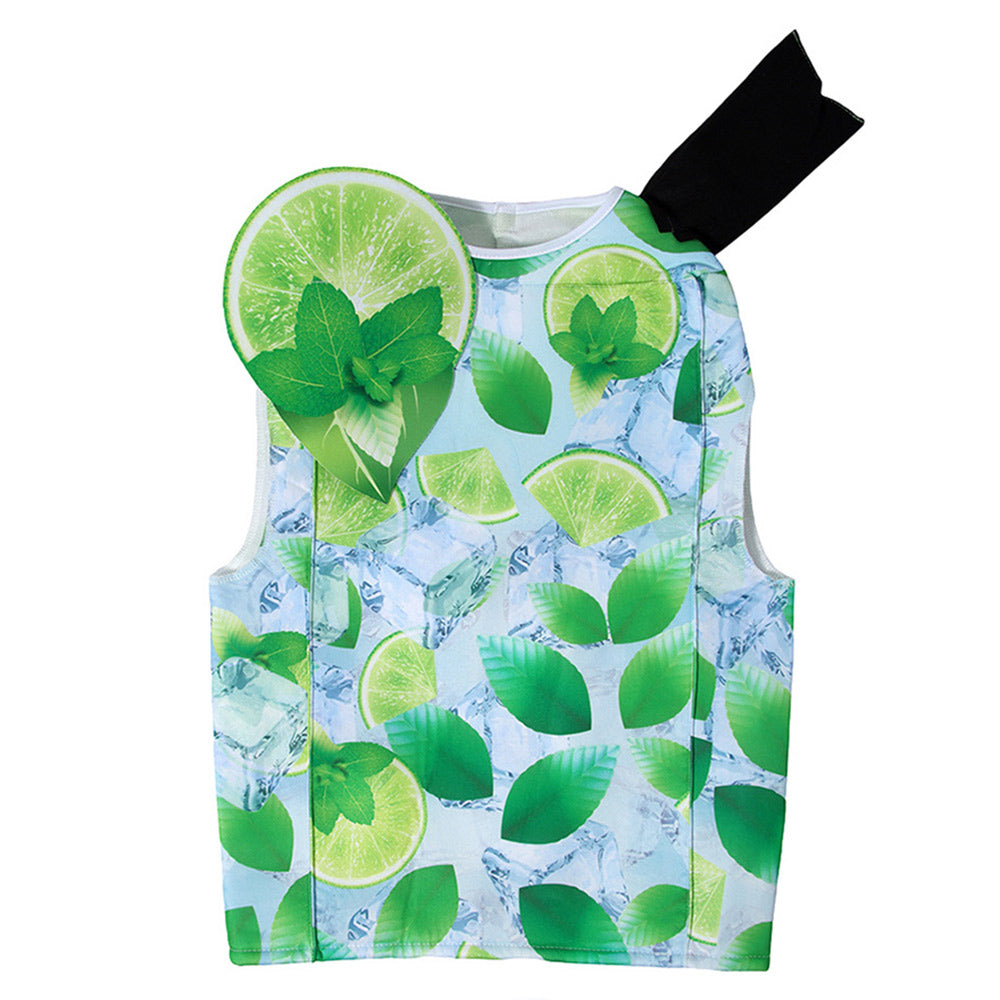 Kinder Limettencocktail Bühnenperformance Cosplay Kostüm Outfits Halloween Karneval Anzug