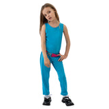 Kinder Mädchen blau Jumpsuit Cosplay Kostüm Outfits Halloween Karneval Party Anzug