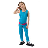 Kinder Mädchen blau Jumpsuit Cosplay Kostüm Outfits Halloween Karneval Party Anzug