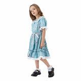 Kinder Mädchen blau Kleid Cosplay Kostüm Outfits Halloween Kostüm Karneval Party Anzug
