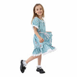 Kinder Mädchen blau Kleid Cosplay Kostüm Outfits Halloween Kostüm Karneval Party Anzug