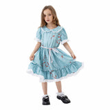 Kinder Mädchen blau Kleid Cosplay Kostüm Outfits Halloween Kostüm Karneval Party Anzug