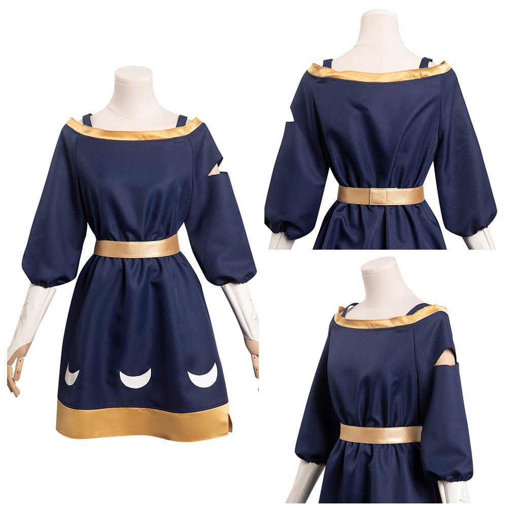 Kinder Mädchen blau Kleid Partykleid Elegant Kurzarm Sommerkleider Kinder Einfarbig A Linie Freizeitkleid
