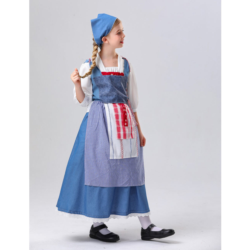 Kinder Mädchen Cosplay Kostüm Kleid Fantasia Outfits Halloween Karneval Party Verkleidung Rollenspiel Anzug