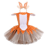 Kinder Mädchen Elch tutu Kleid Cosplay Kostüm Outfits Halloween Karneval Anzug