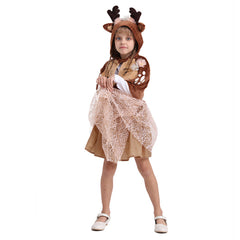 Kinder Mädchen Elch Weihnachten Mädchen Kleid Cosplay Kostüm Outfits Weihnachten Anzug