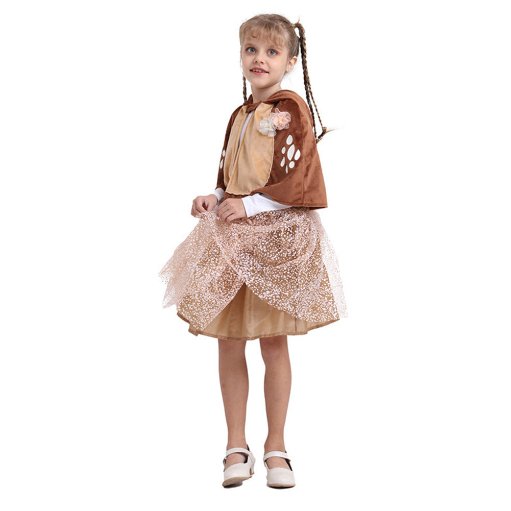 Kinder Mädchen Elch Weihnachten Mädchen Kleid Cosplay Kostüm Outfits Weihnachten Anzug