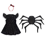 Kinder Mädchen Kleid Achtbeinige Spinne Cosplay Kostüm Outfits Halloween Karneval Anzug