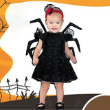 Kinder Mädchen Kleid Achtbeinige Spinne Cosplay Kostüm Outfits Halloween Karneval Anzug