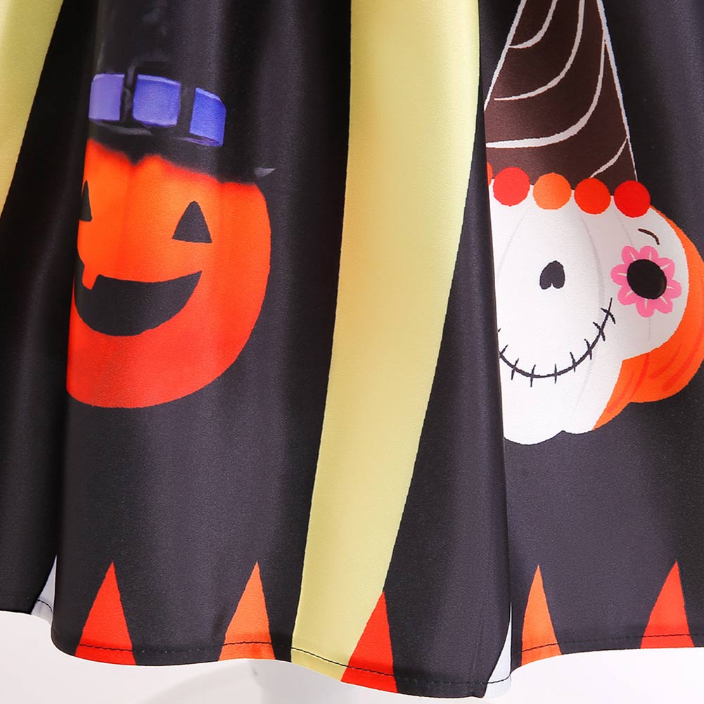 Kinder Mädchen Kleid Kürbis Cosplay Kostüm Outfits Halloween Karneval Anzug